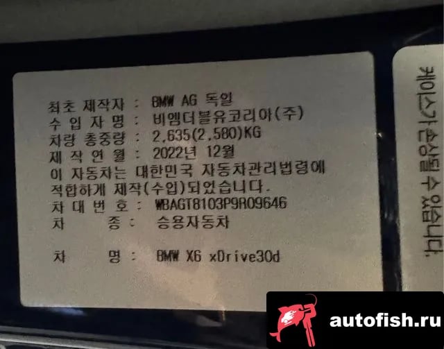 BMW X6 X6 (G06) 2023 года - вид 2