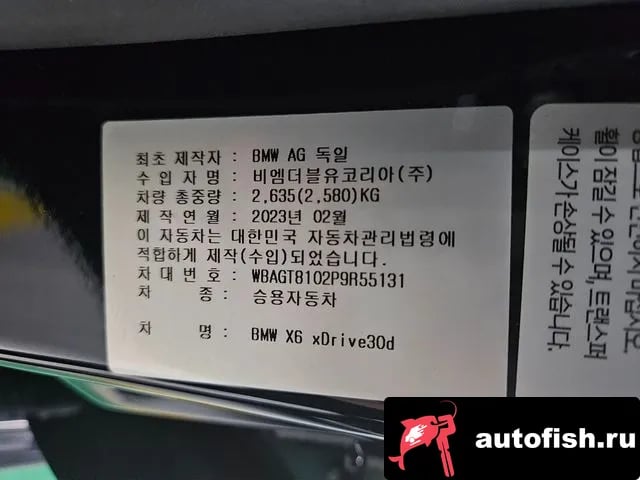 BMW X6 X6 (G06) 2023 года - вид 5