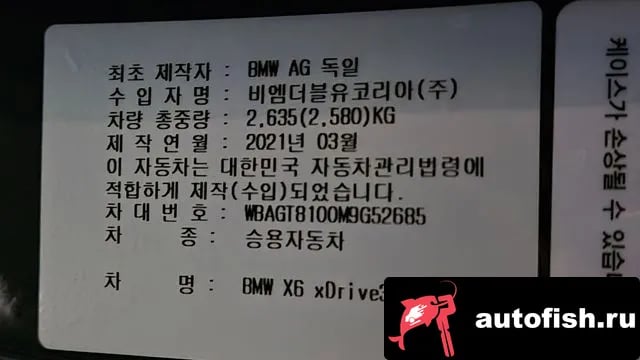 BMW X6 X6 (G06) 2021 года - вид 5